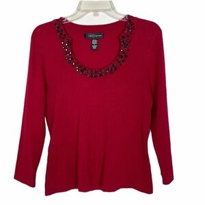 Cable Gauge Embellished Red Size S